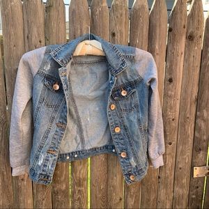 Denim hooded jacket